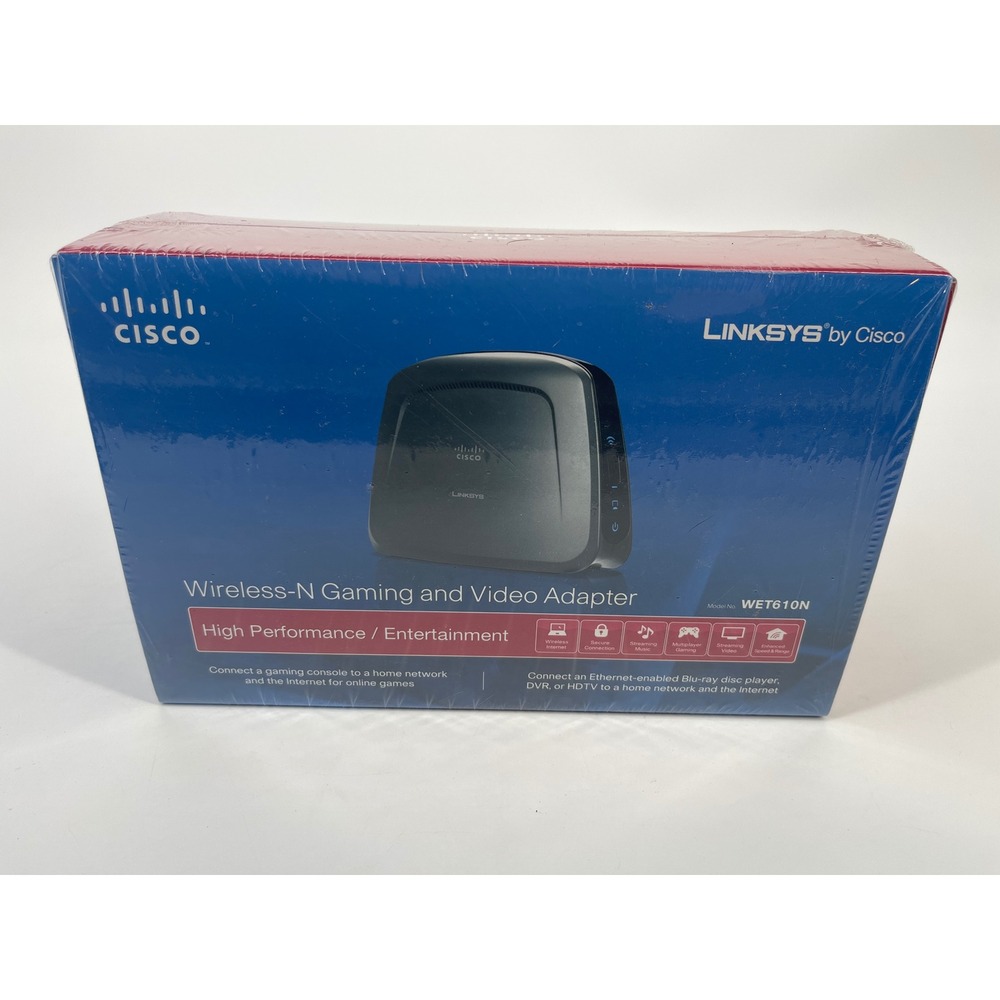 Linksys WET610N Wireless-N Dual-Band Gaming and Video Bridge Adapter Cisco NEW